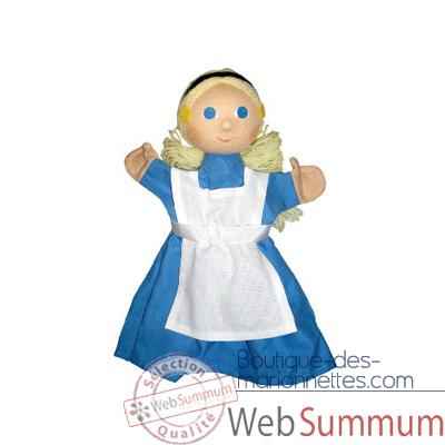 Marionnette a main Anima Scena - Alice - environ 30 cm - 22656a
