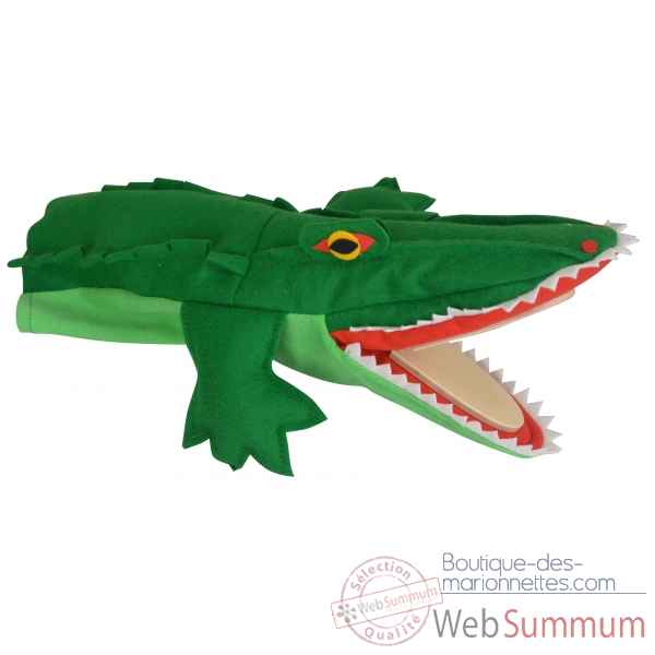 Marionnette a main Anima Scena - Le crocodile - CLAP - environ 30 cm - 23423a