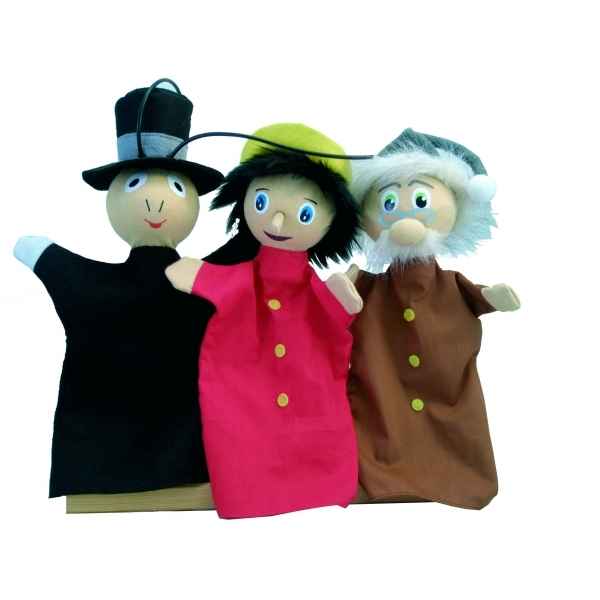 Coffret marionnette trio pinocchio Au Sycomore -MAST300