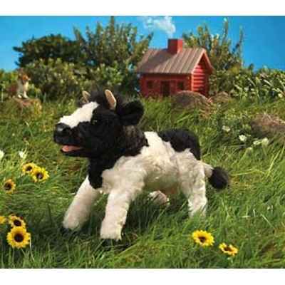 Marionnette peluche  vache noir et blanche folkmanis 2917