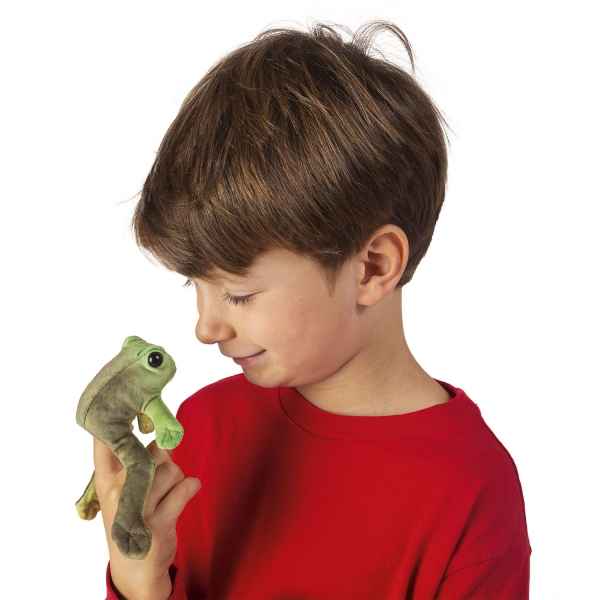 Marionnette a doigt Mini grenouille assise folkmanis -2780
