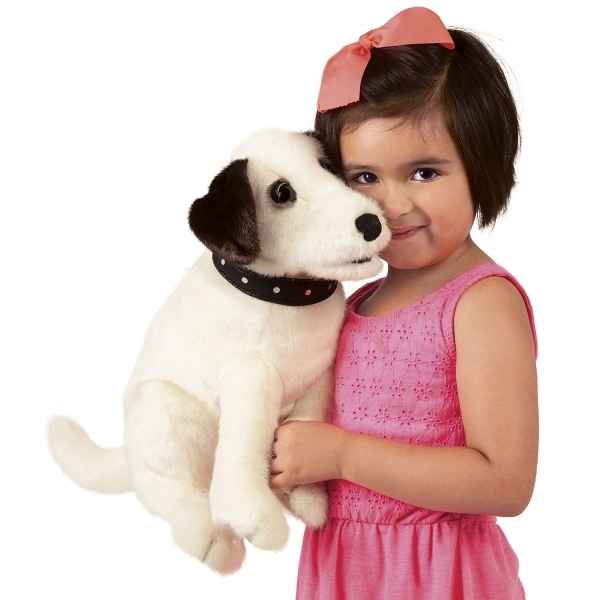 Marionnette a main ventriloque peluche chien terrier assis Folkmanis -3132