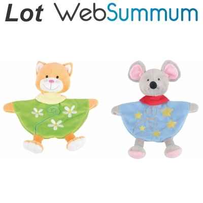 Lot marionnettes a main chat et souris -LWS-464