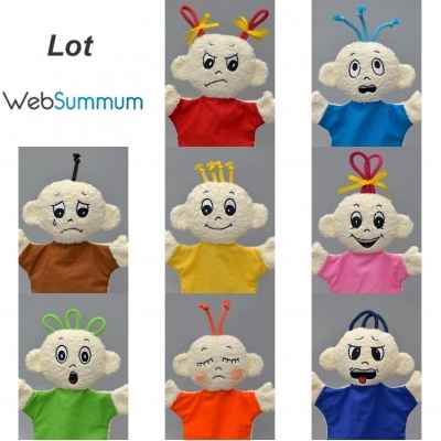 Lot marionnettes a main expressives Les emotions -LWS-11391