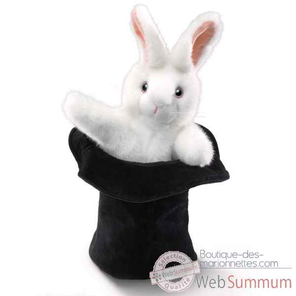 Marionnette peluche, grand lapin dans un chapeau -2269 -2