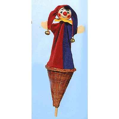 Marionnette marotte Kersa Le Fou avec clochettes - 50190
