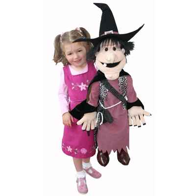 Marionnette Sorciere avec chat noir The Puppet Company -PC003701
