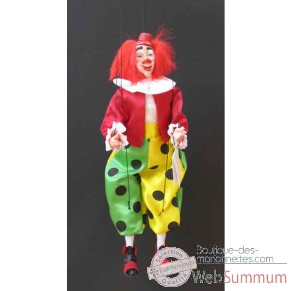 Marionnette clown auguste 45cm Marionnettes de France -FM414P21