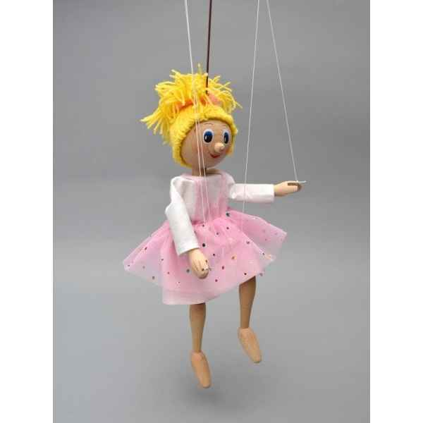 Marionnette a fils ballerine en bois -18162D