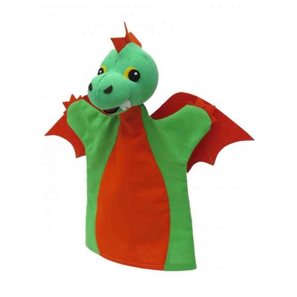 marionnette a main dragon orange 28cm -22457