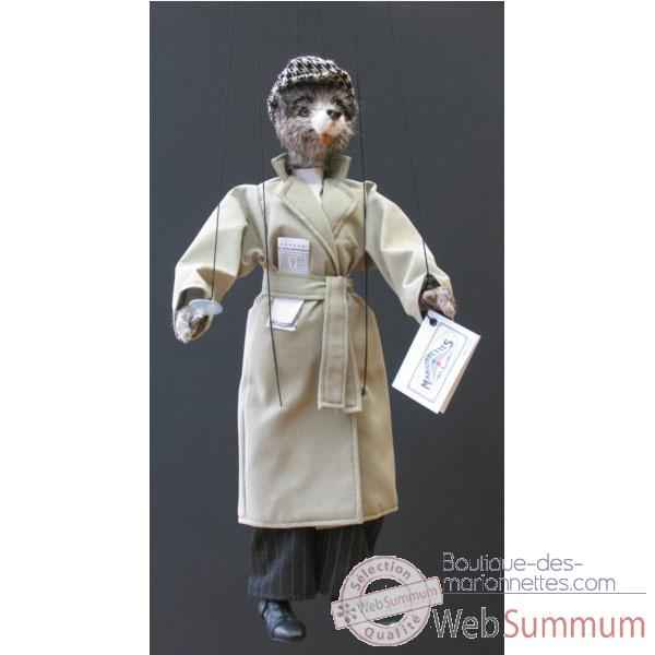 Marionnette têtes fourrure Marionnettes de France Rat détective -FM404F03