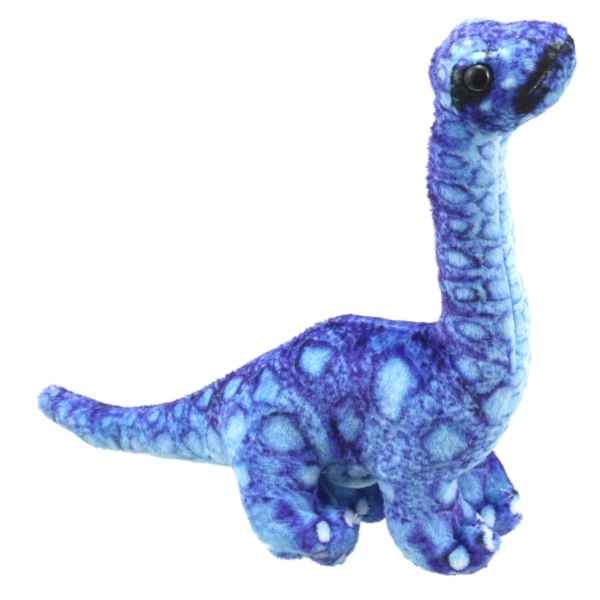 Marionnette a doigts dinosaure brontosaure bleu The Puppet Company -PC002238