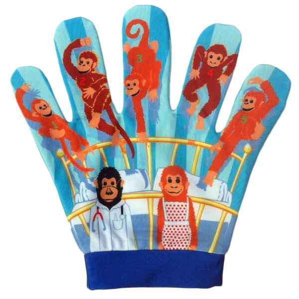 Marionnette gant 5 petits singes -PC003063 The Puppet Company