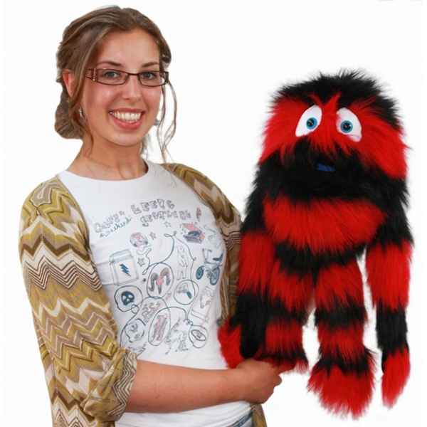 Marionnette Monstre rouge et noir -PC007707 The Puppet Company